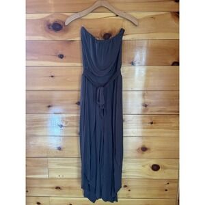 Women's M/L Bluheaven Strapless Tube Top Jumper Wide Split Slit Leg Gray